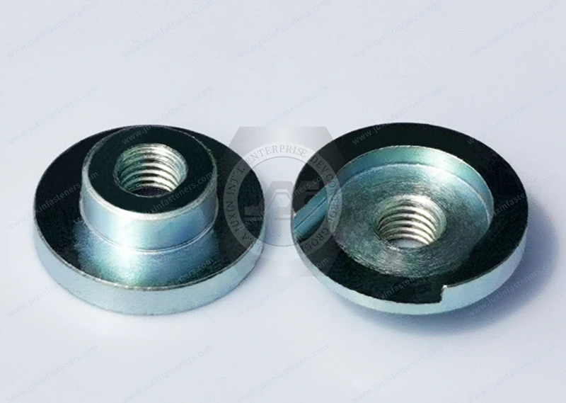 JX-21JG416-M8-D28-11.2-ST, CNC carbon steel machining parts non-standard round nuts, surface treatment electroplating environmental protection ROHS color zinc, audio equipment, spotlight manufacturing, intelligent appliances, smart home production, and ma