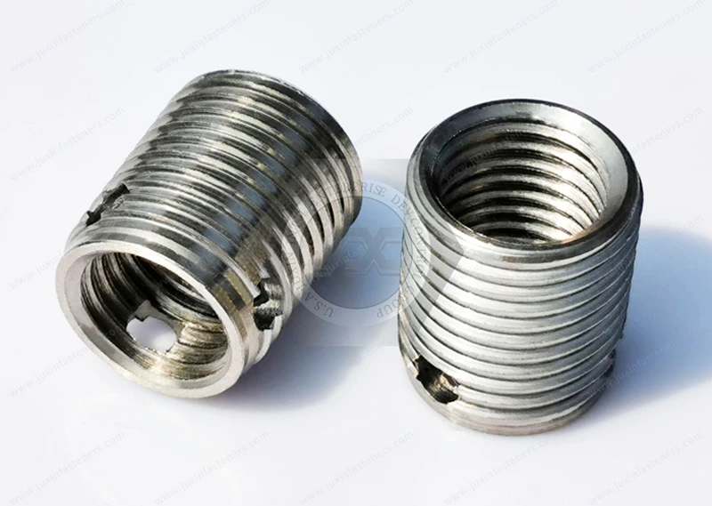 Stainless steel Tapping Inserts for Soft Metal, JX-21JG446-M14-M20-24-SS, CNC stainless steel threaded sheath self-tapping nuts mechanical parts, escalators, AFC (automatic ticketing) systems, screen doors, automatic doors, vehicle air conditioning, centr