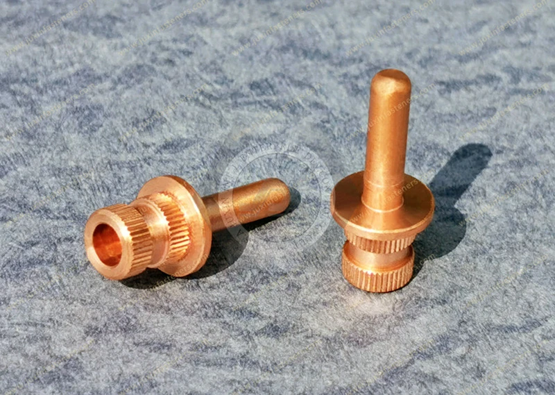 JX-21JG466-D6.93-D10-H4.21-ST JX-21JG467-D9.5-D3.6-H14-B, CNC copper machining of non-standard machinery and equipment parts pin, applied to heat transfer equipment, fixed tube plate heat exchangers, floating head heat exchangers, U-tube heat exchangers,