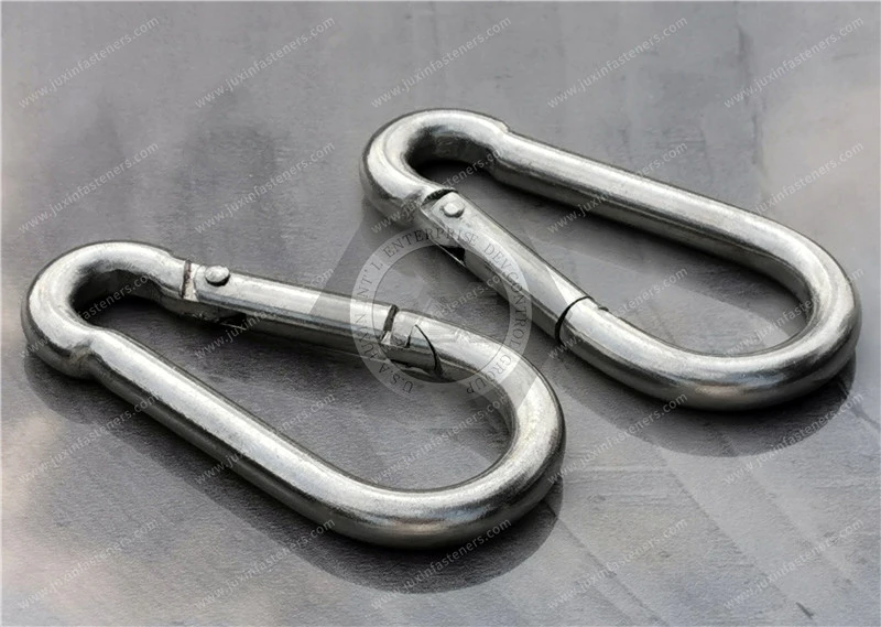 Carabiners&mdash;Not for Lifting JX-HOOK-M10-100-SS，Stainless steel carabiner quick hanging spring buckle buckle safety insurance buckle