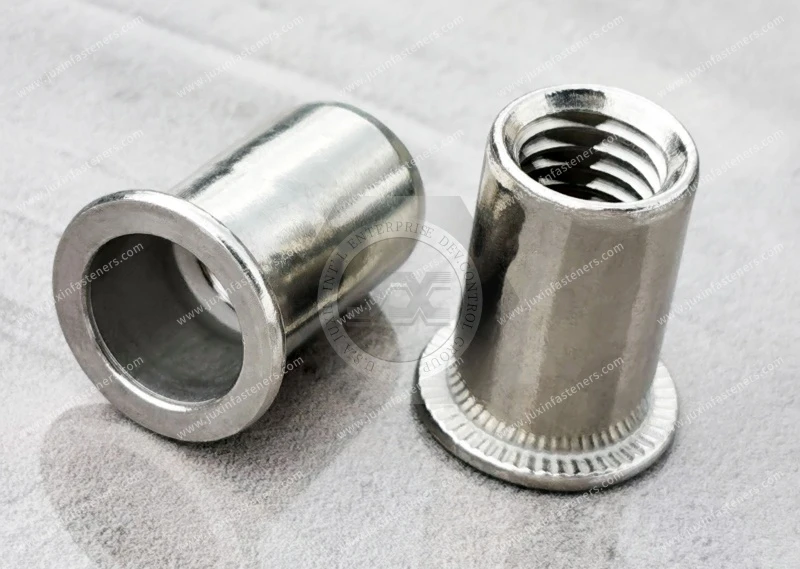 Flat Head Open end  Round Body Plain Blind Rivet Nuts&mdash;Open End