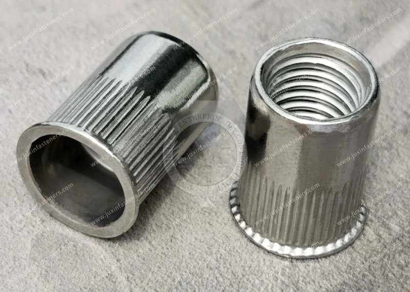 Thin Head Open end Round Body Knurled Plain Blind Rivet Nuts&mdash;Open End