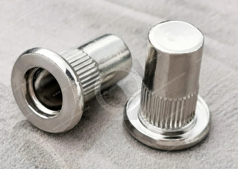 Flat Head Closed end Round Body Knurled Blind Rivet Nuts&mdash;Closed End