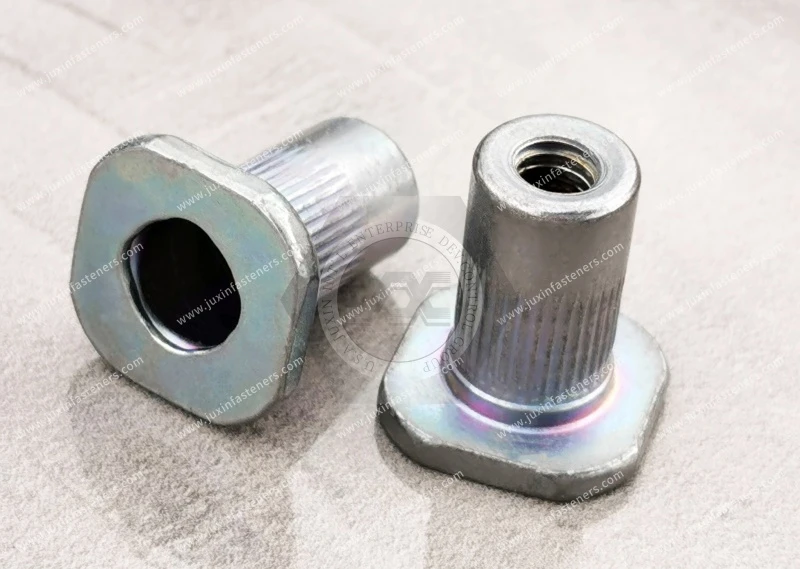 Square High Flat Head Open end knurled body Blind Rivet Nuts&mdash;Open End