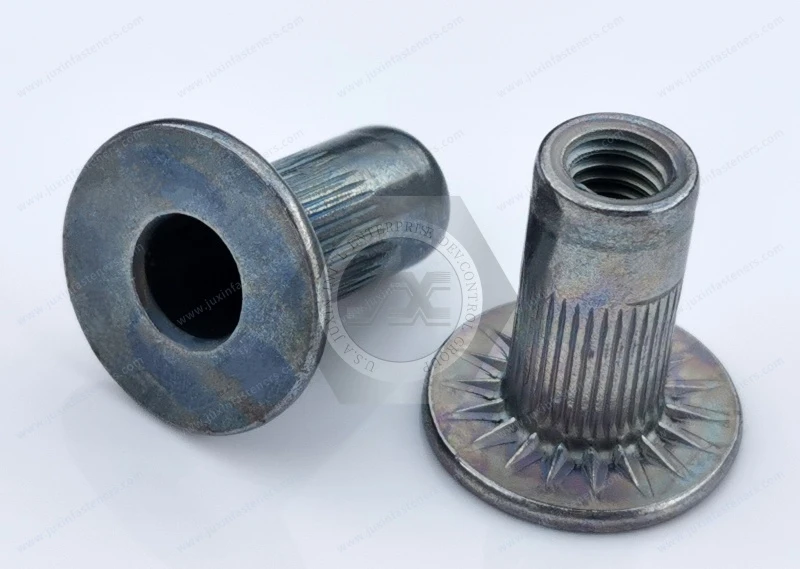 Flat Head Open end knurled body Blind Rivet Nuts&mdash;Open End