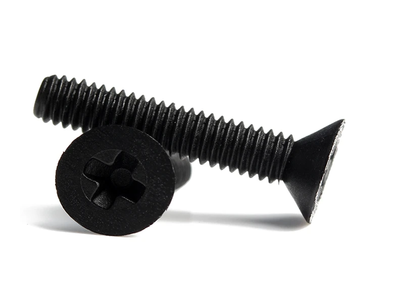 Black Nylon Phillips Flat Head Screws