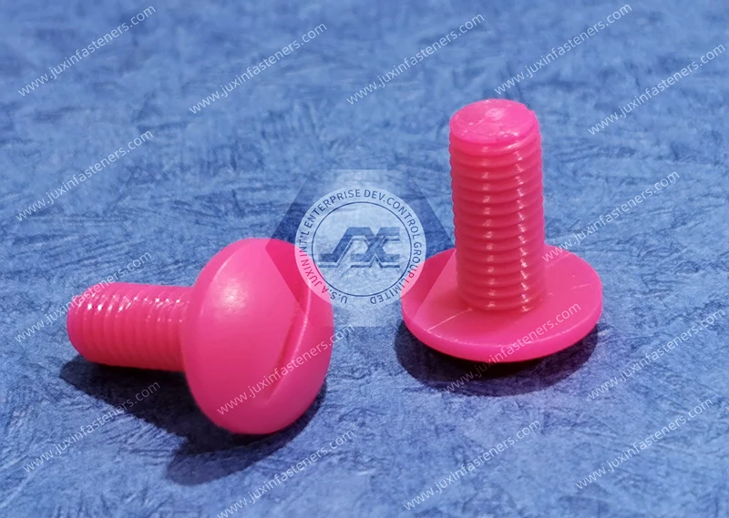 Pink Nylon Pan Head Slotted Screws