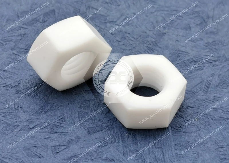 Chemical-Resistant Polypropylene Hexagonal Nuts
