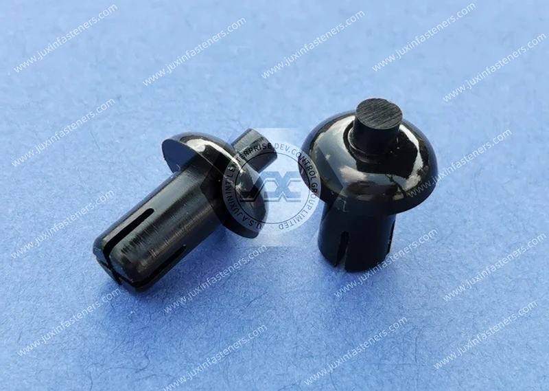 JX-RS Black Nylon Push Rivet Blunt